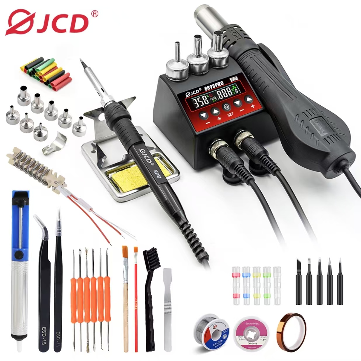 Smd Rework Station Hot Air Soldering 2 In 1 - Estação de solda de retrabalho smd