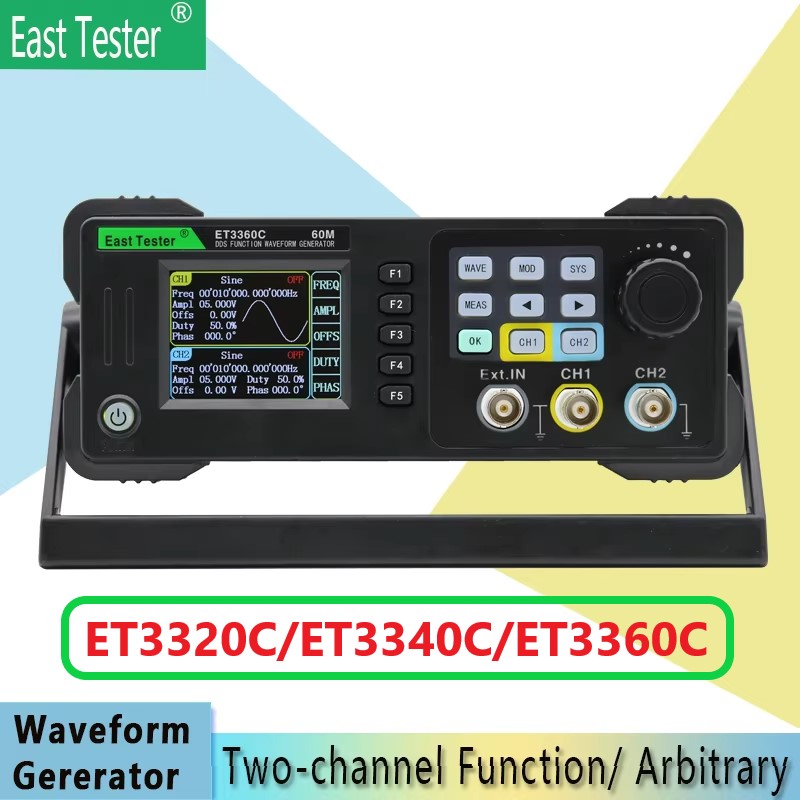 Dual Channel Arbitrary Waveform Function Generator 60Mhz - East Tester ET3320/40/60C Mini Função de