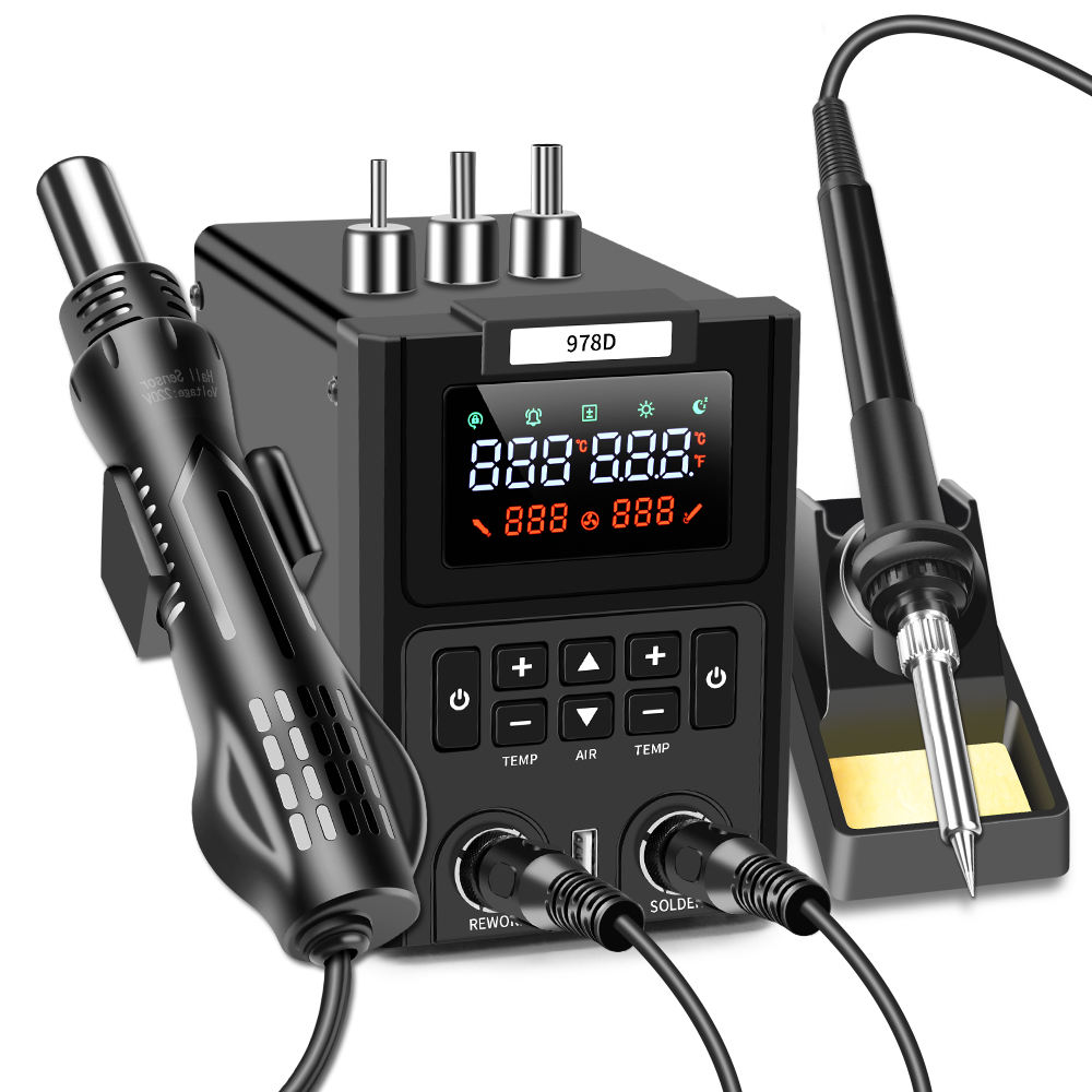 Smd Rework Station Hot Air Soldering 2 In 1 - Estação de Retrabalho SMD 2 em