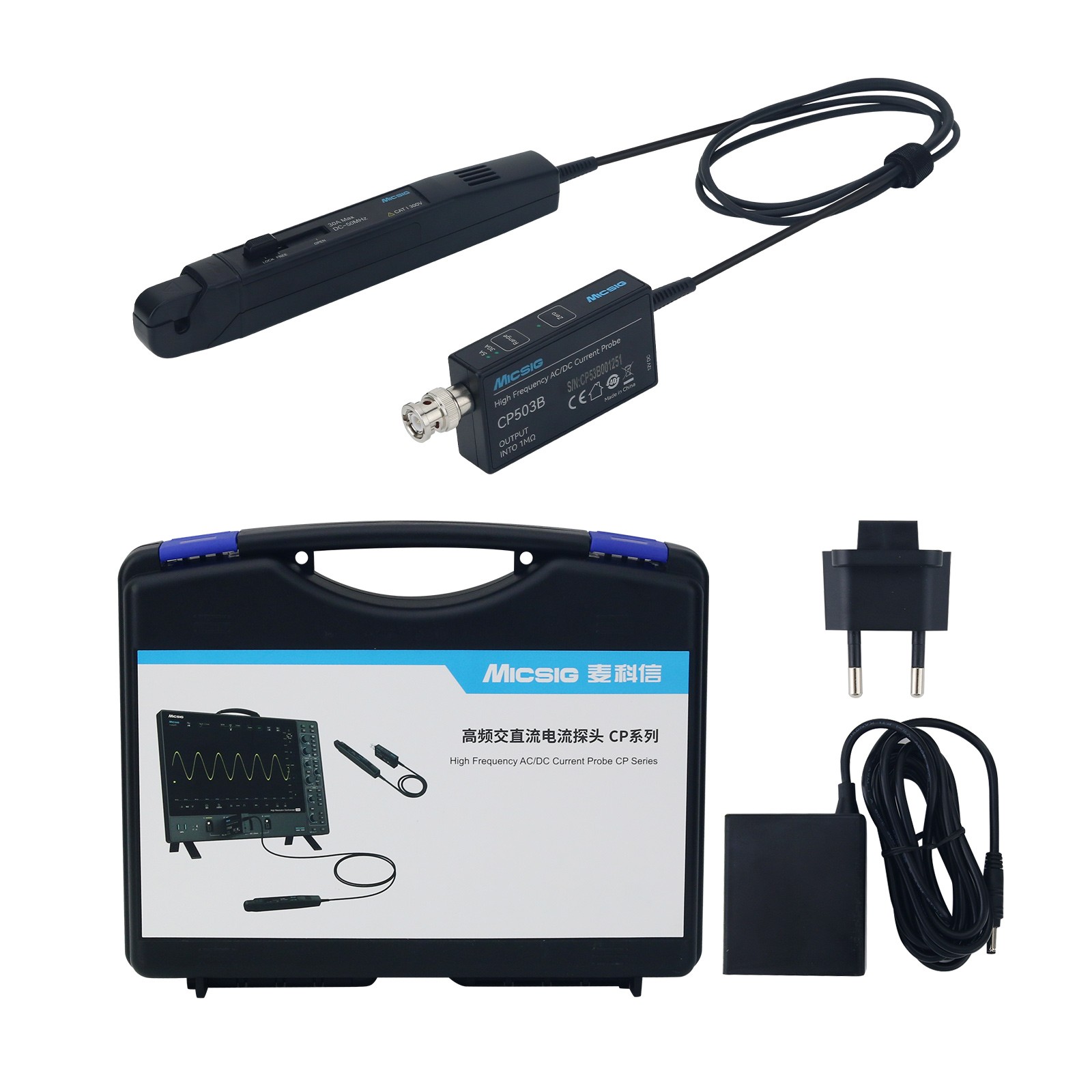 Micsig CP503B 50MHz 5A/30A Son - Current Probe Ac Dc 50Mhz Oscilloscope avaliação e preço